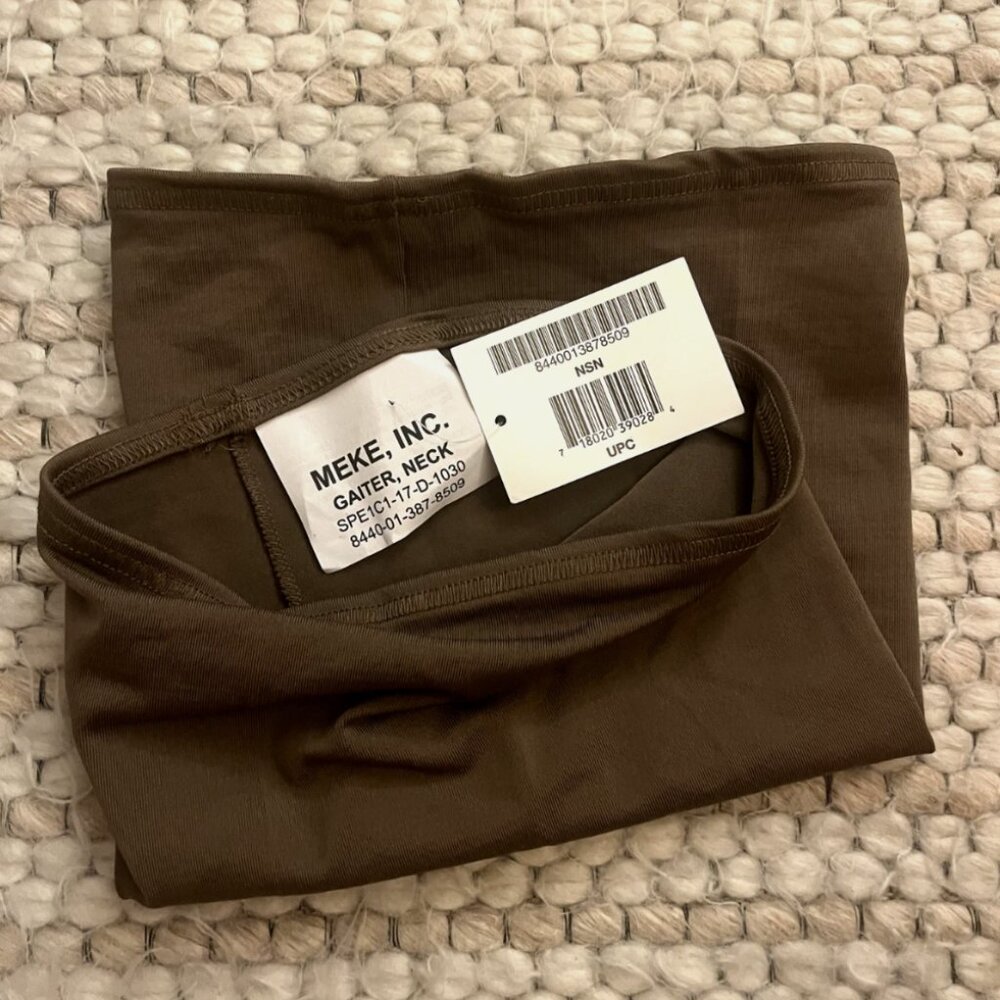 USGI Polypro/Lycra Neck Gaiter Brown NWT Meke, Inc. military face mask